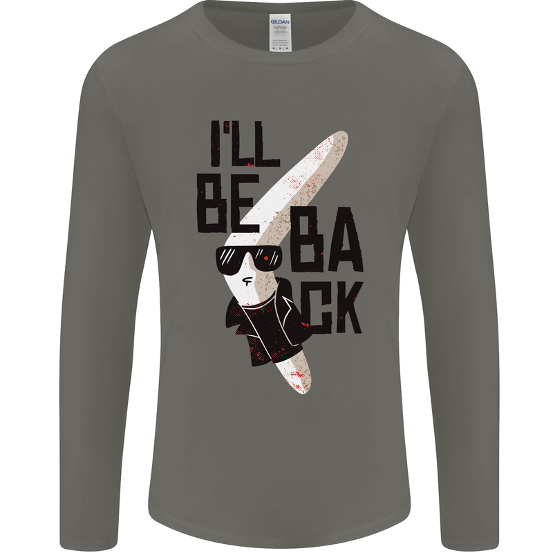 Boomerang Funny Mens Long Sleeve T-Shirt Charcoal