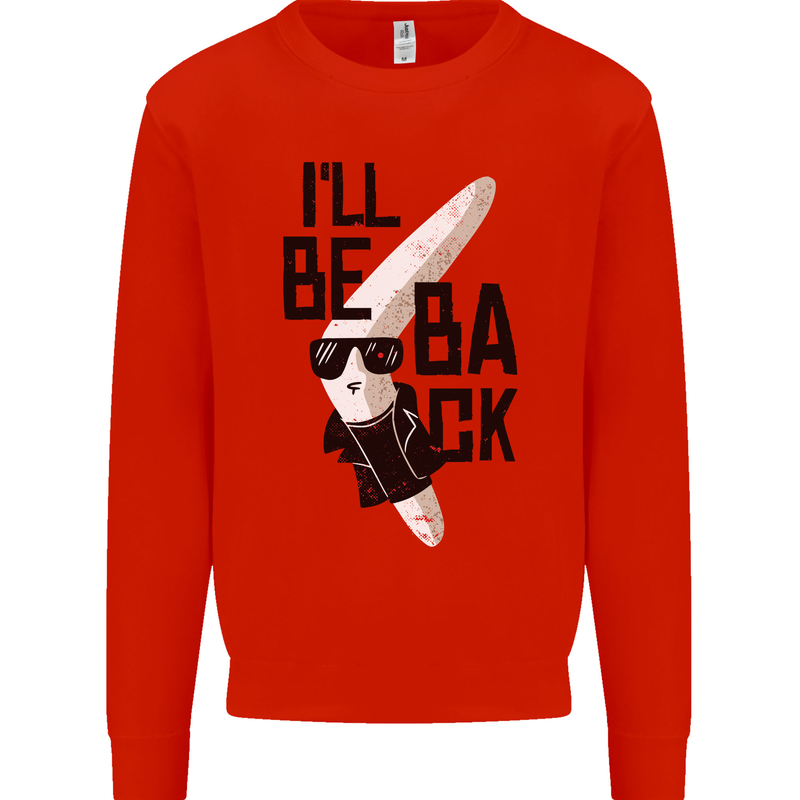 Boomerang Funny Mens Sweatshirt Jumper Bright Red