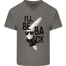 Boomerang Funny Mens V-Neck Cotton T-Shirt Charcoal