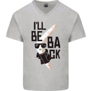 Boomerang Funny Mens V-Neck Cotton T-Shirt Sports Grey