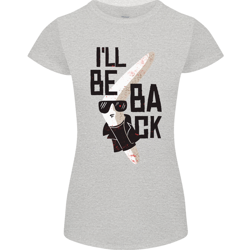 Boomerang Funny Womens Petite Cut T-Shirt Sports Grey