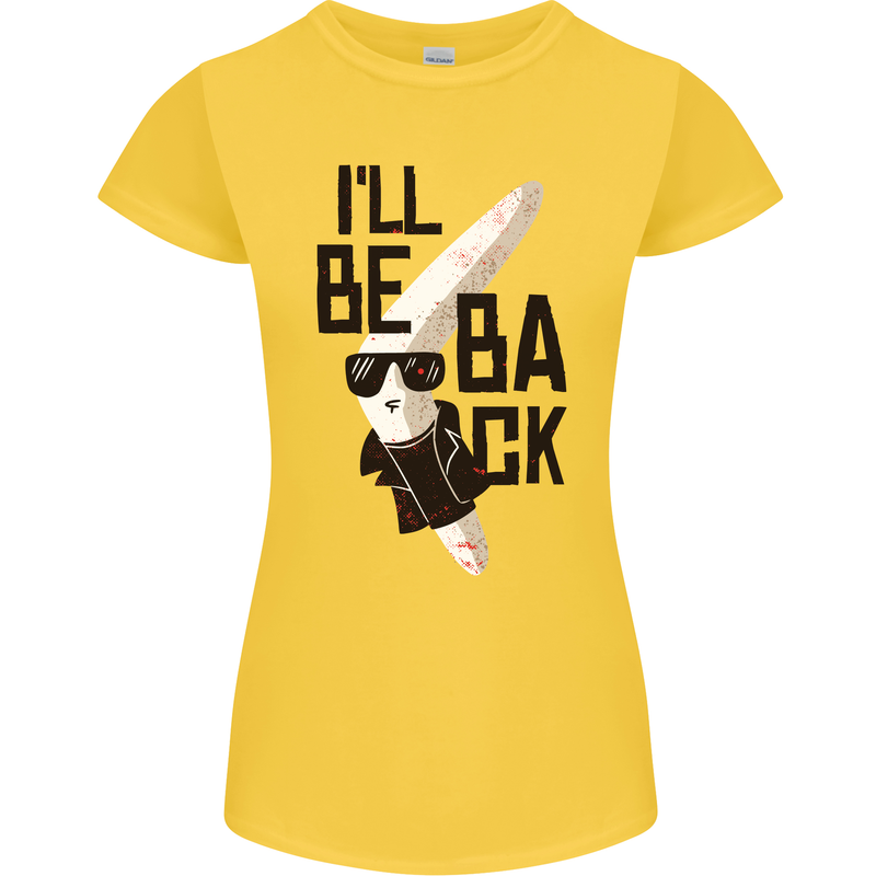 Boomerang Funny Womens Petite Cut T-Shirt Yellow