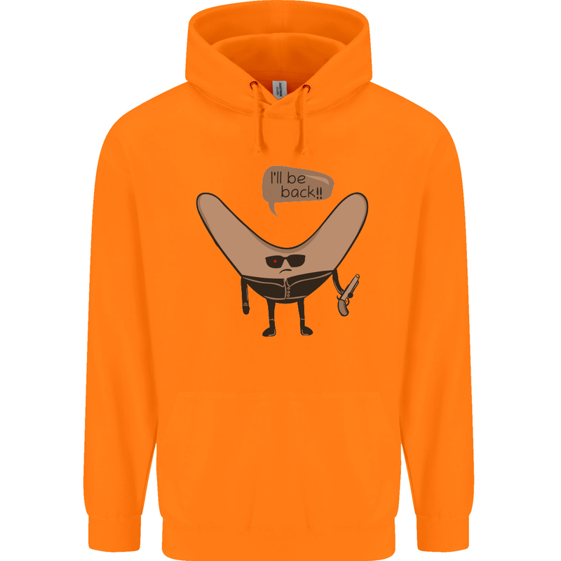 Boomerang Ill Be Back Funny Movie Parody Childrens Kids Hoodie Orange