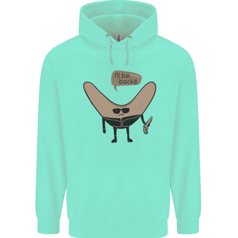 Boomerang Ill Be Back Funny Movie Parody Childrens Kids Hoodie Peppermint