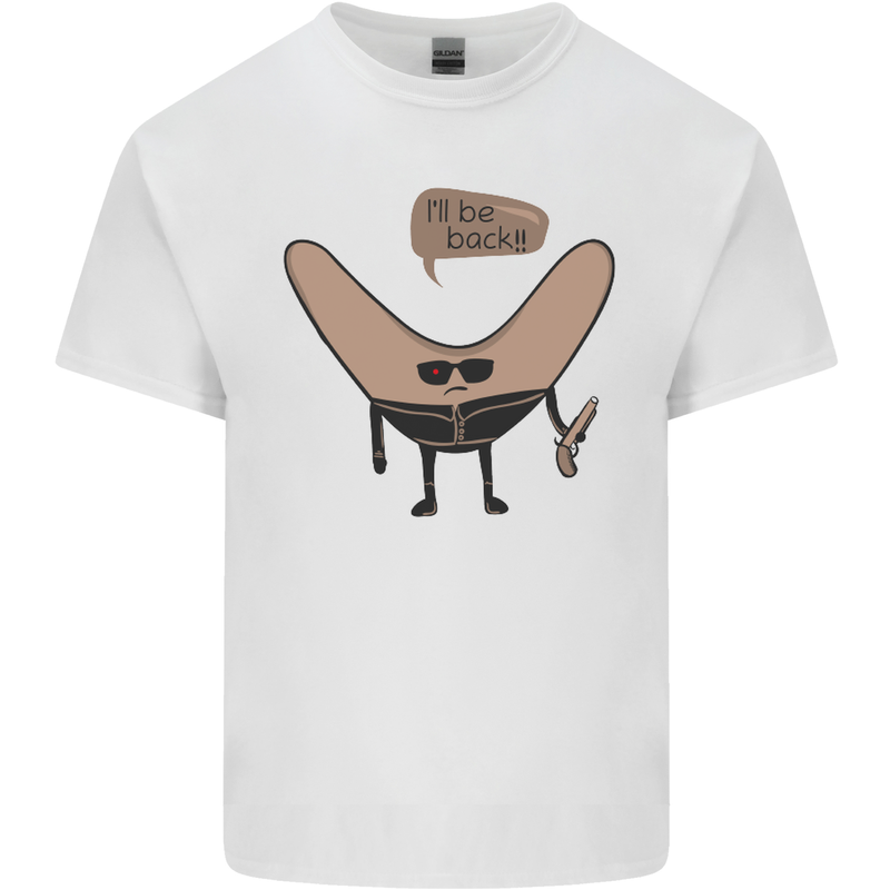 Boomerang Ill Be Back Funny Movie Parody Kids T-Shirt Childrens White