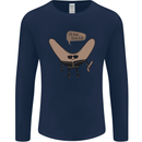 Boomerang Ill Be Back Funny Movie Parody Mens Long Sleeve T-Shirt Navy Blue