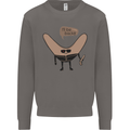 Boomerang Ill Be Back Funny Movie Parody Mens Sweatshirt Jumper Charcoal