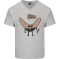 Boomerang Ill Be Back Funny Movie Parody Mens V-Neck Cotton T-Shirt Sports Grey