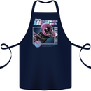 Born Aries Birthday Star Sign Cotton Apron 100% Organic Navy Blue