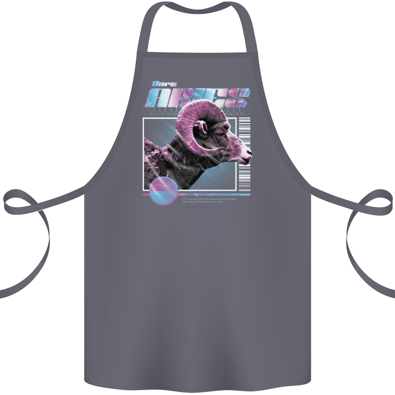 Born Aries Birthday Star Sign Cotton Apron 100% Organic Steel