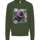 Born Aries Birthday Star Sign Kids Sweatshirt Jumper Forest Green