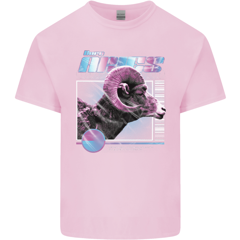 Born Aries Birthday Star Sign Kids T-Shirt Childrens Light Pink