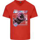 Born Aries Birthday Star Sign Mens V-Neck Cotton T-Shirt Red