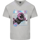 Born Aries Birthday Star Sign Mens V-Neck Cotton T-Shirt Sports Grey