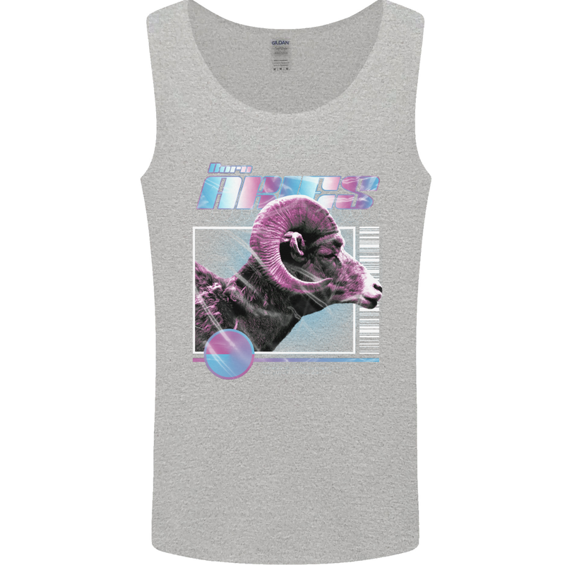 Born Aries Birthday Star Sign Mens Vest Tank Top Sports Grey