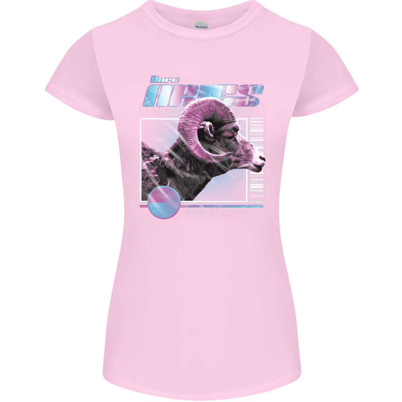 Born Aries Birthday Star Sign Womens Petite Cut T-Shirt Light Pink