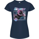 Born Aries Birthday Star Sign Womens Petite Cut T-Shirt Navy Blue