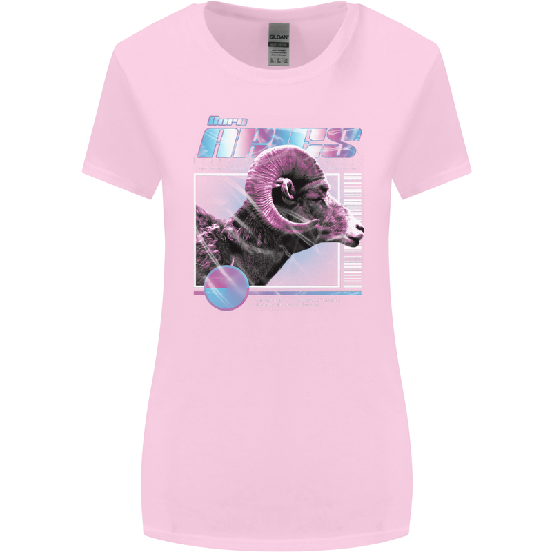 Born Aries Birthday Star Sign Womens Wider Cut T-Shirt Light Pink