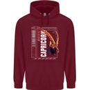 Born Capricorn Birthday Star Sign Childrens Kids Hoodie Maroon