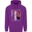 Born Capricorn Birthday Star Sign Childrens Kids Hoodie Purple