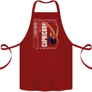 Born Capricorn Birthday Star Sign Cotton Apron 100% Organic Maroon