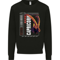 Born Capricorn Birthday Star Sign Kids Sweatshirt Jumper Black