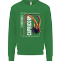 Born Capricorn Birthday Star Sign Kids Sweatshirt Jumper Irish Green