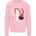 Born Capricorn Birthday Star Sign Kids Sweatshirt Jumper Light Pink