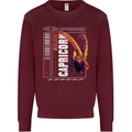 Born Capricorn Birthday Star Sign Kids Sweatshirt Jumper Maroon