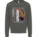 Born Capricorn Birthday Star Sign Kids Sweatshirt Jumper Storm Grey