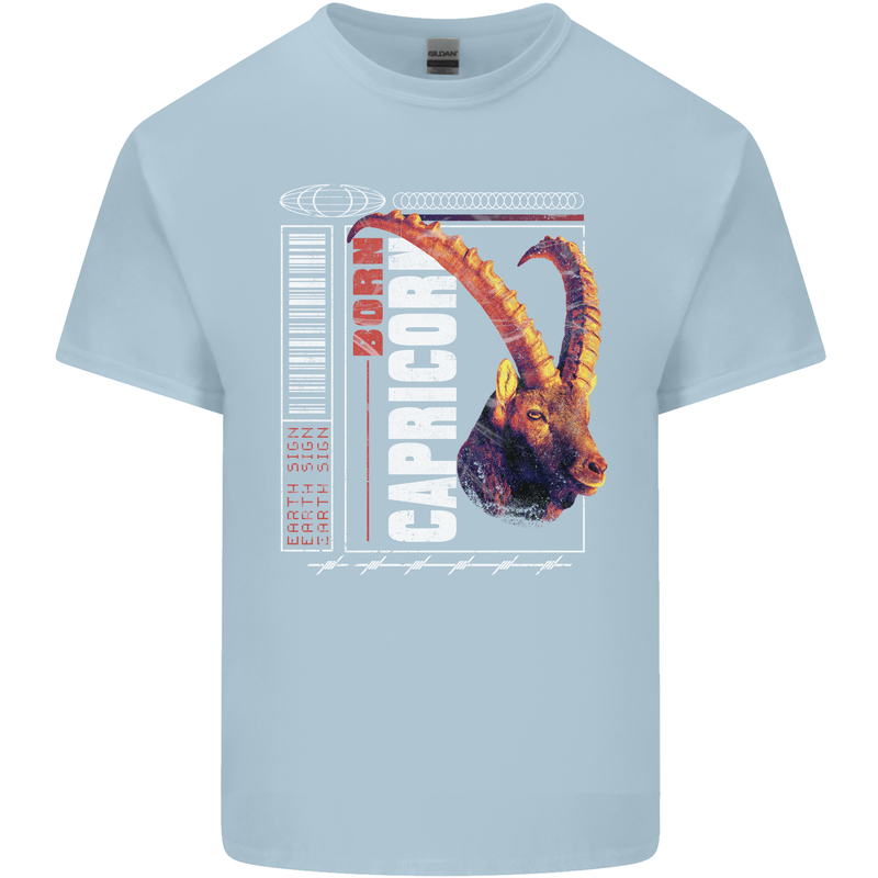 Born Capricorn Birthday Star Sign Kids T-Shirt Childrens Light Blue
