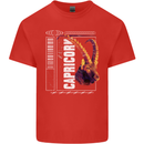 Born Capricorn Birthday Star Sign Kids T-Shirt Childrens Red