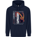 Born Capricorn Birthday Star Sign Mens 80% Cotton Hoodie Navy Blue