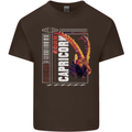 Born Capricorn Birthday Star Sign Mens Cotton T-Shirt Tee Top Dark Chocolate