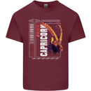 Born Capricorn Birthday Star Sign Mens Cotton T-Shirt Tee Top Maroon