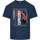Born Capricorn Birthday Star Sign Mens Cotton T-Shirt Tee Top Navy Blue
