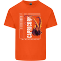 Born Capricorn Birthday Star Sign Mens Cotton T-Shirt Tee Top Orange
