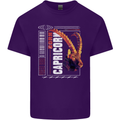 Born Capricorn Birthday Star Sign Mens Cotton T-Shirt Tee Top Purple