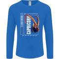Born Capricorn Birthday Star Sign Mens Long Sleeve T-Shirt Royal Blue