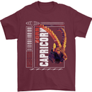 Born Capricorn Birthday Star Sign Mens T-Shirt 100% Cotton Maroon