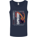 Born Capricorn Birthday Star Sign Mens Vest Tank Top Navy Blue