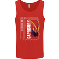 Born Capricorn Birthday Star Sign Mens Vest Tank Top Red