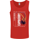 Born Capricorn Birthday Star Sign Mens Vest Tank Top Red