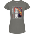 Born Capricorn Birthday Star Sign Womens Petite Cut T-Shirt Charcoal