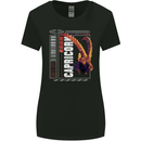 Born Capricorn Birthday Star Sign Womens Wider Cut T-Shirt Black