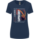 Born Capricorn Birthday Star Sign Womens Wider Cut T-Shirt Navy Blue