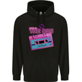 Born In the 80s Funny Birthday Music 80's Childrens Kids Hoodie Black