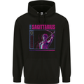 Born Sagittarius Star Sign Zodiac Astrological Mens 80% Cotton Hoodie Black