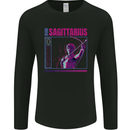 Born Sagittarius Star Sign Zodiac Astrological Mens Long Sleeve T-Shirt Black