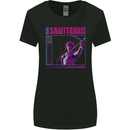 Born Sagittarius Star Sign Zodiac Astrological Womens Wider Cut T-Shirt Black
